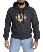 Dolce & Gabbana Gray Logo Cotton Hooded Sweatshirt Sweater -   -  Dolce & Gabbana.